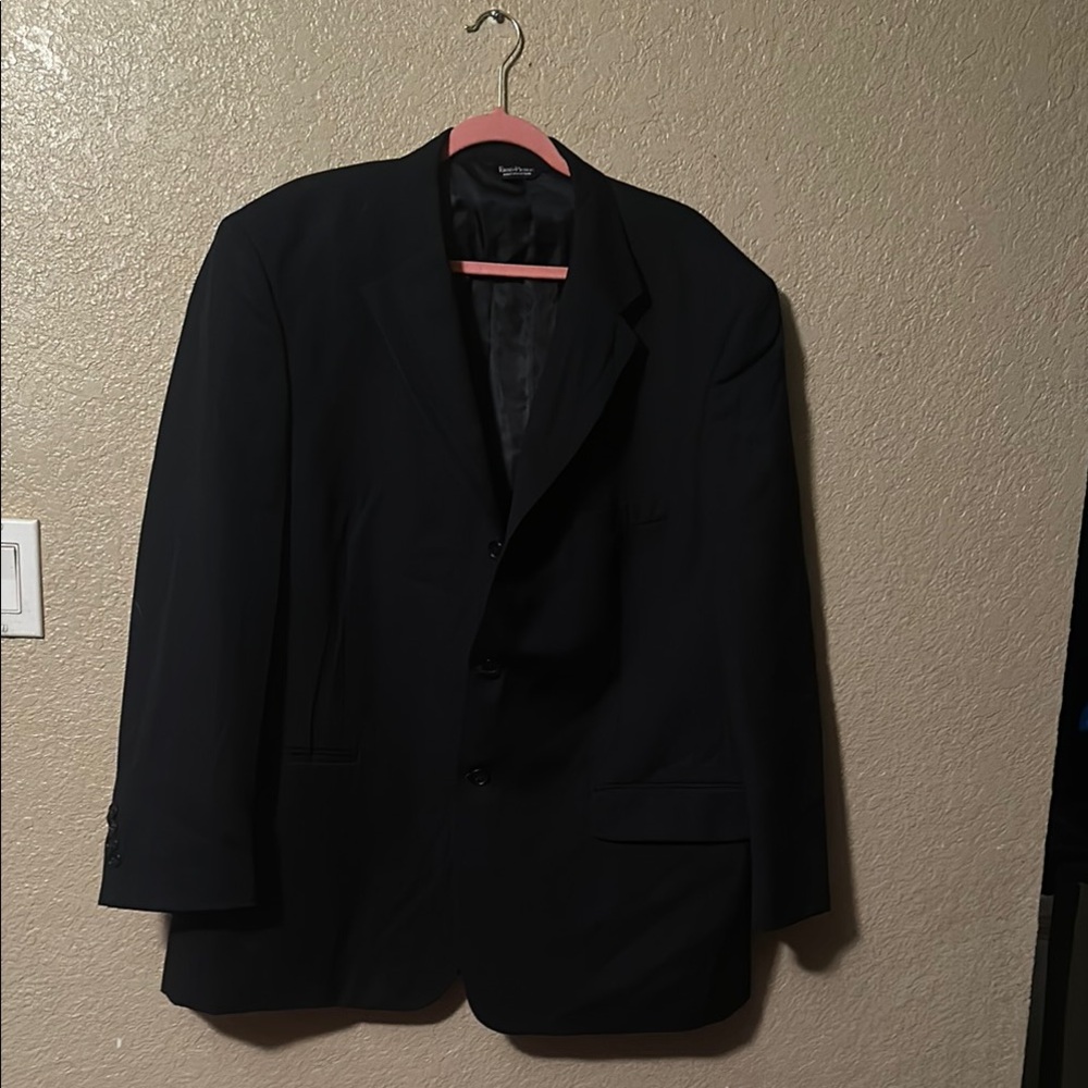 Evan Picone Black Sport Coat with Notched Lapel
